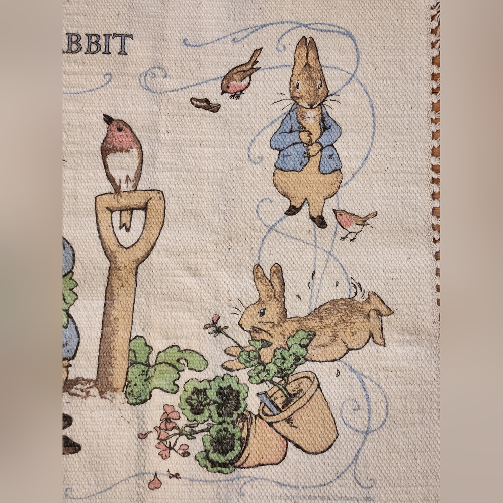 Vintage Peter Rabbit Throw Rug - Picture 2 of 6